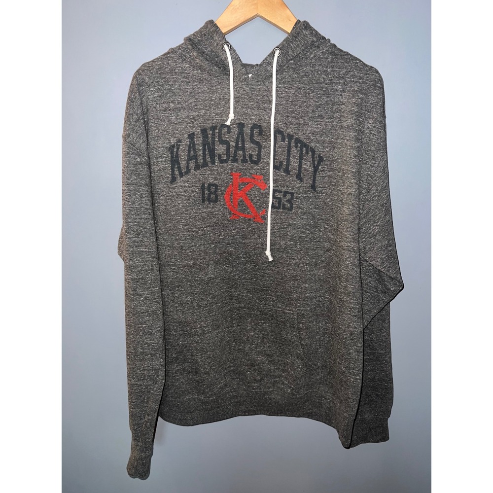 Delta Fleece Kansas City 1853 Graphic Hoodie Charcoal Gray XL Pullover‎